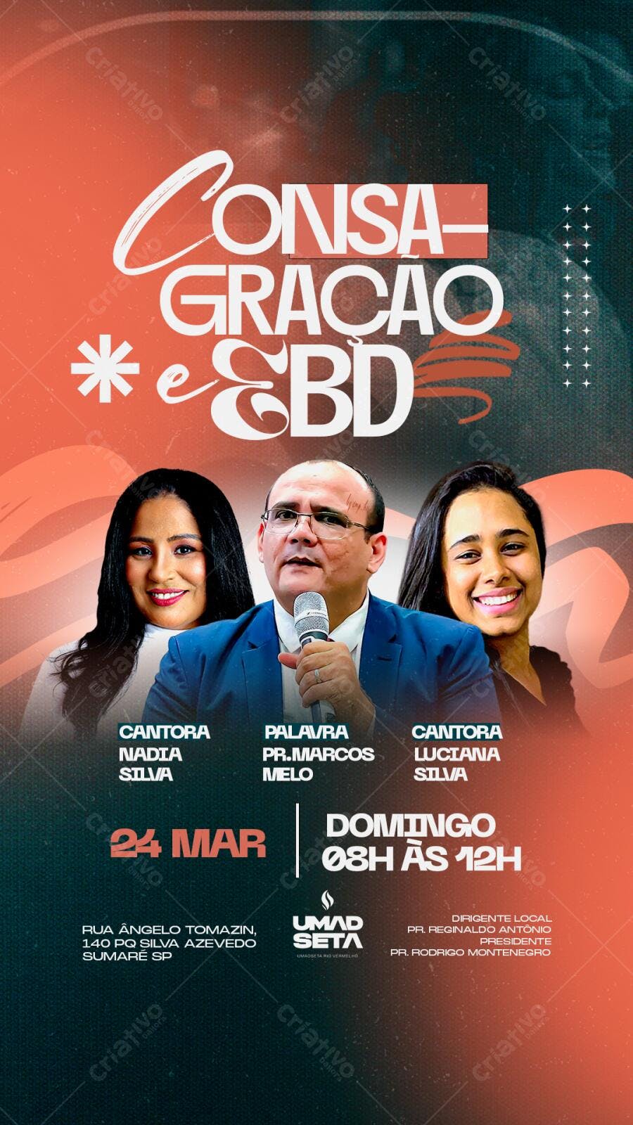 Post Consagração e EBD Igreja Cristã PSD Editável