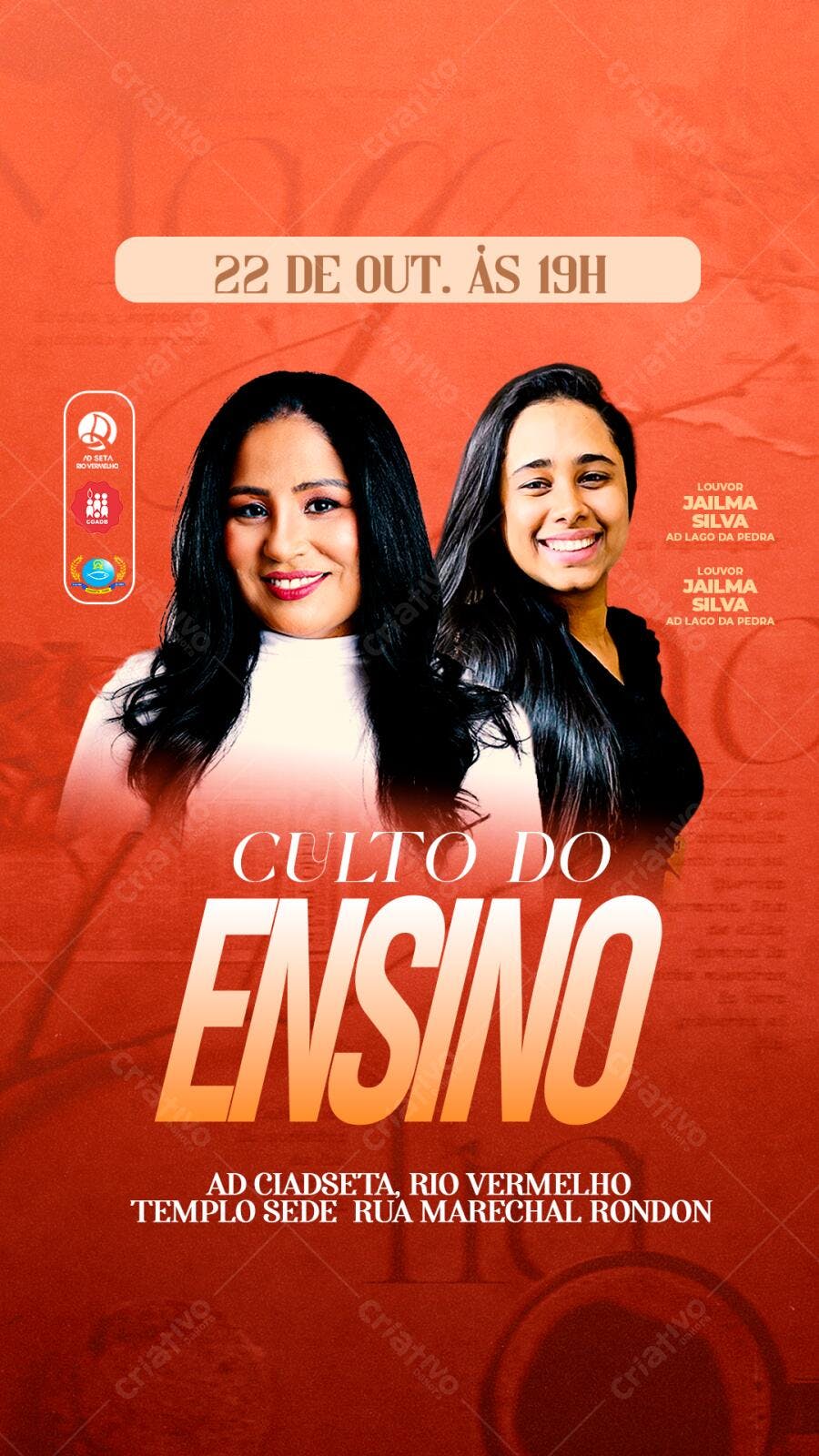 Story Instagram Culto do Ensino Igreja PSD Editável