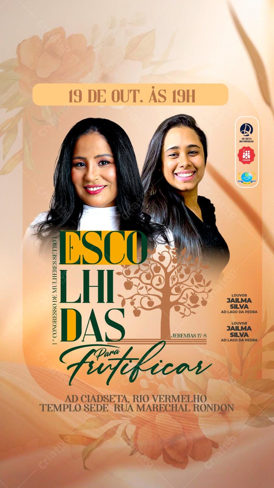 Flyer Congresso Mulheres Cristãs Outubro PSD Editável