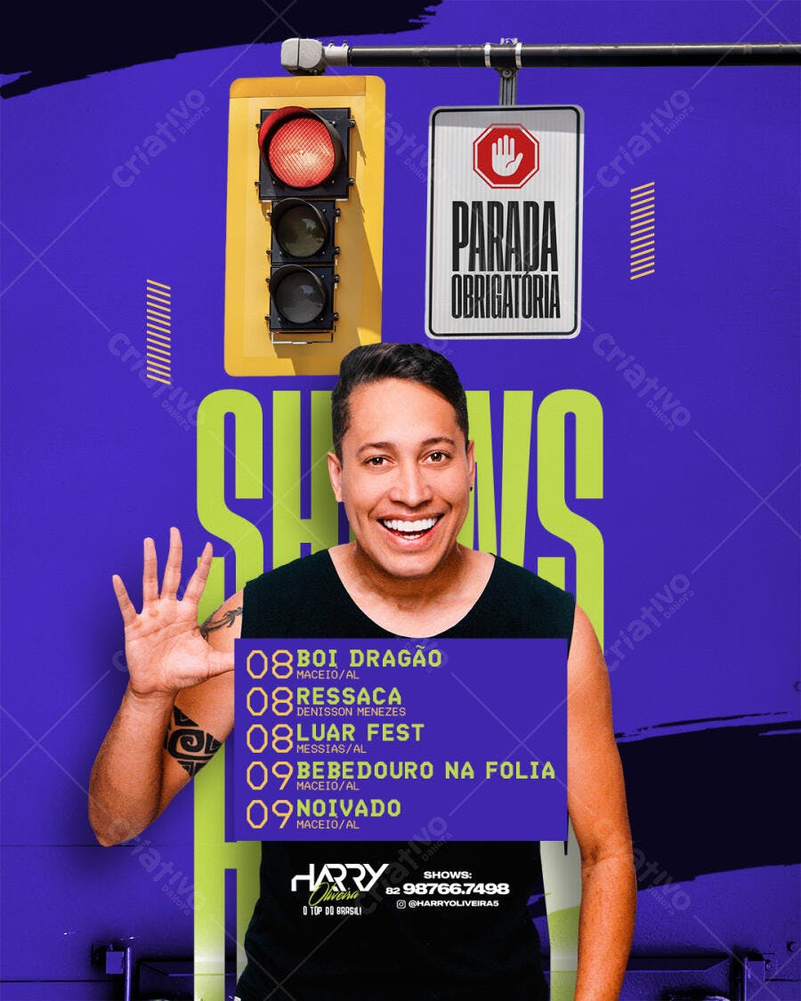 Flyer Shows Eventos Musicais PSD Editável