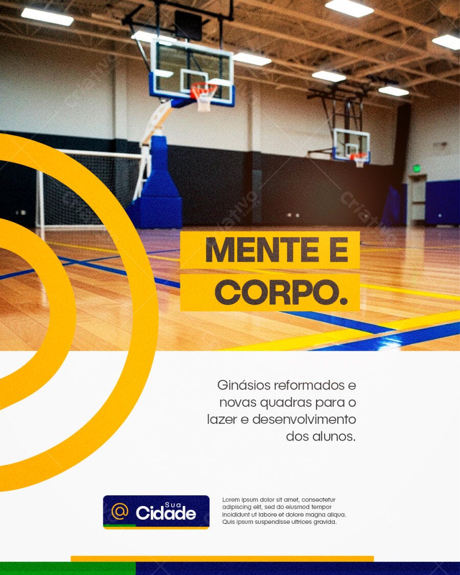 Flyer Academia Esportes Ginásio PSD Editável
