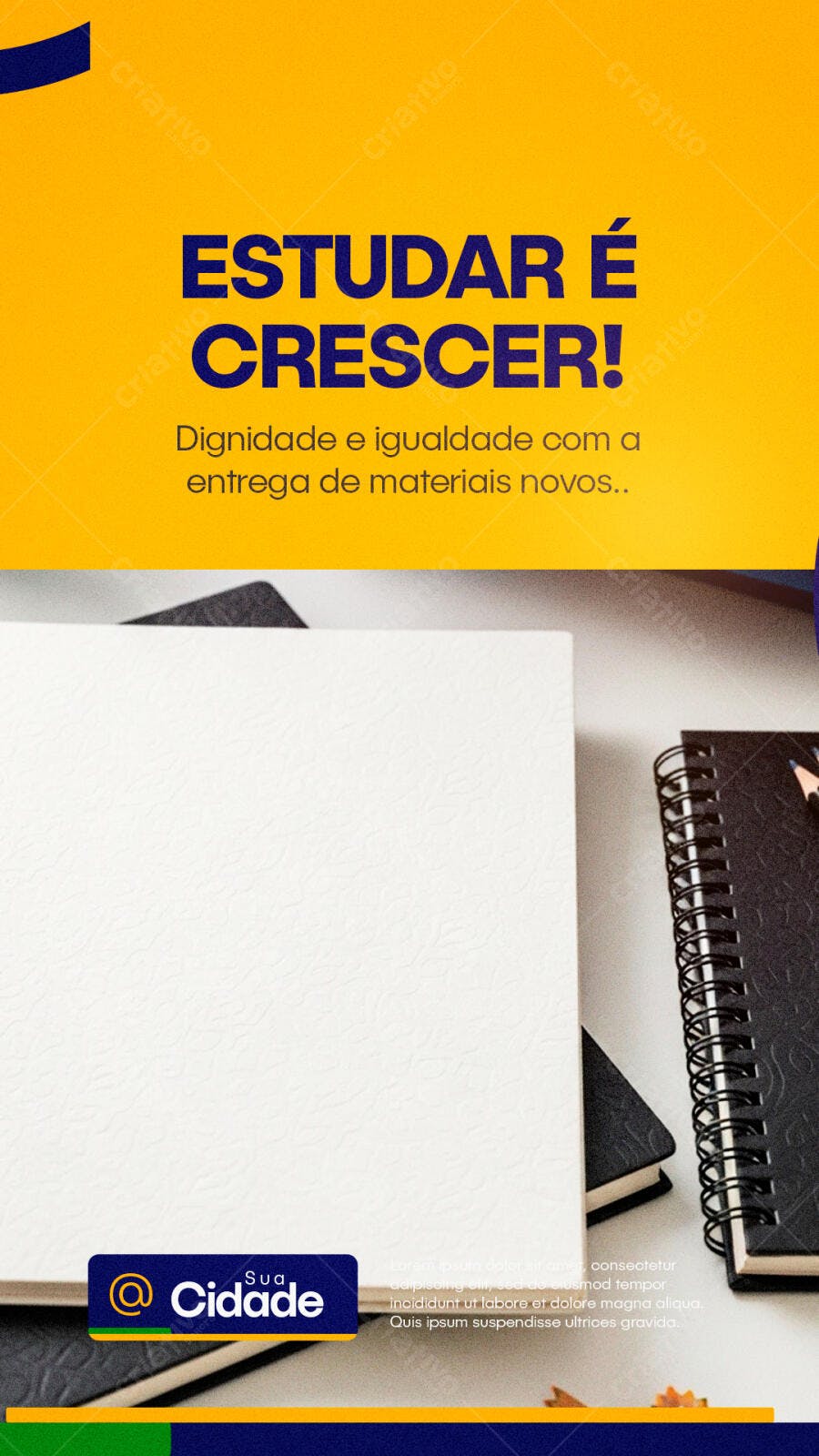 Story Instagram Educação Estudar é Crescer PSD Editável