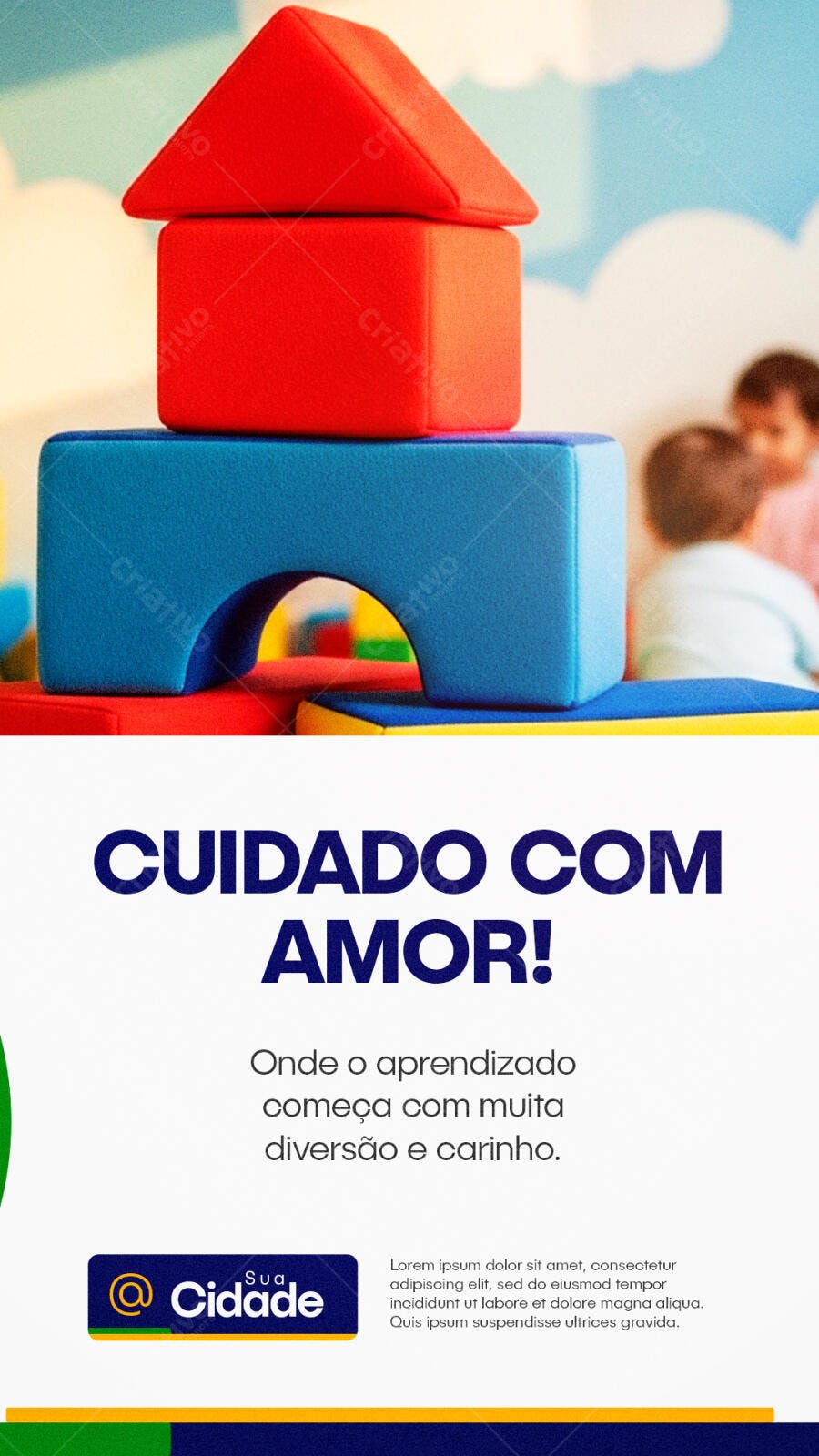 Story Instagram Escola Educação Infantil PSD Editável