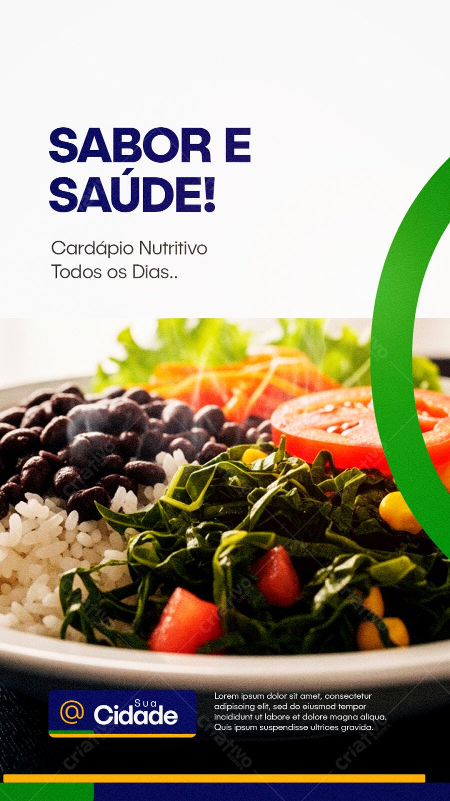 Story Instagram Alimentação Saudável Nutrição PSD Editável