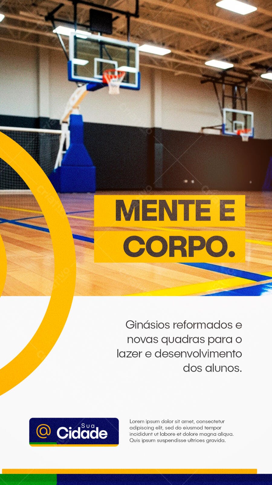 Story Instagram Academia Esporte Fitness PSD Editável