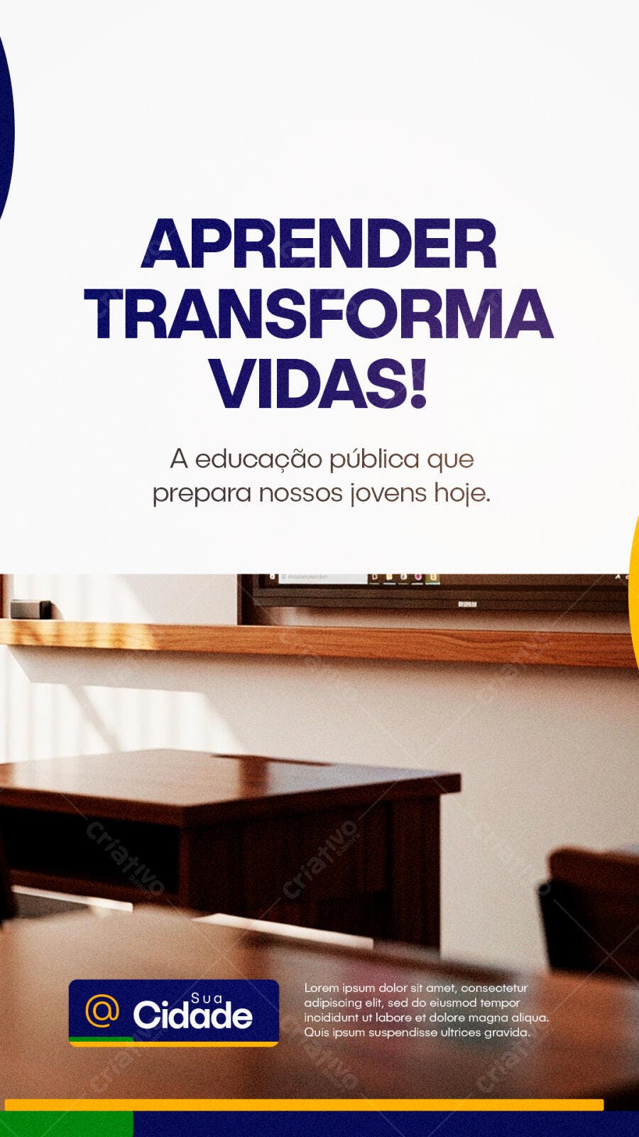 Story Instagram Educação Pública PSD Editável