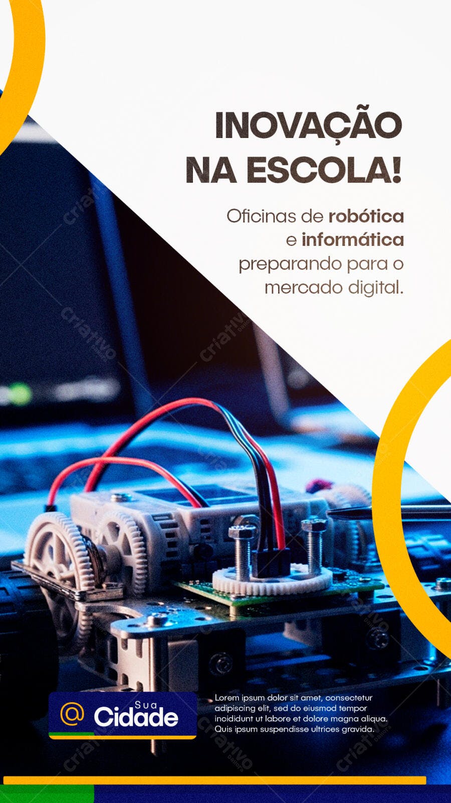 Story Instagram Inovação na Escola Robótica PSD Editável