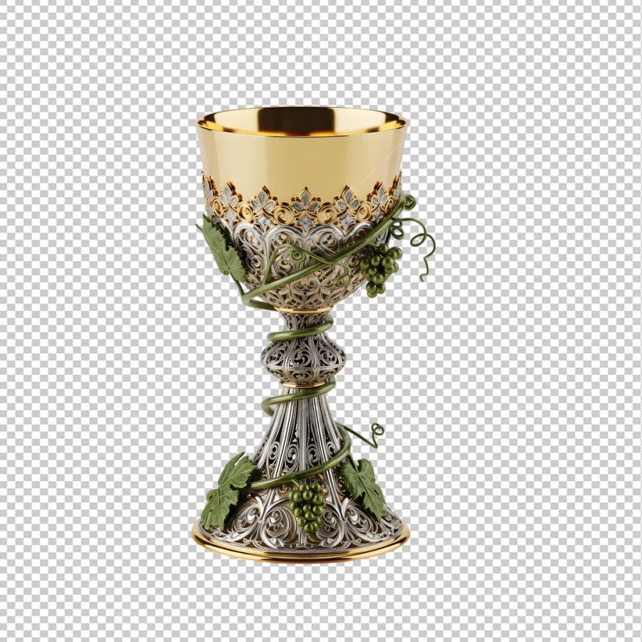 Cálice Dourado Eucaristia Religioso PSD Editável