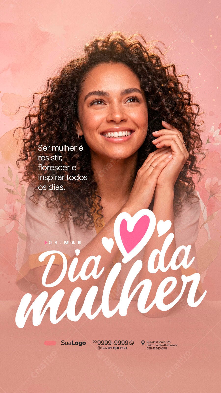 Story Instagram Dia da Mulher 8 de Março PSD Editável