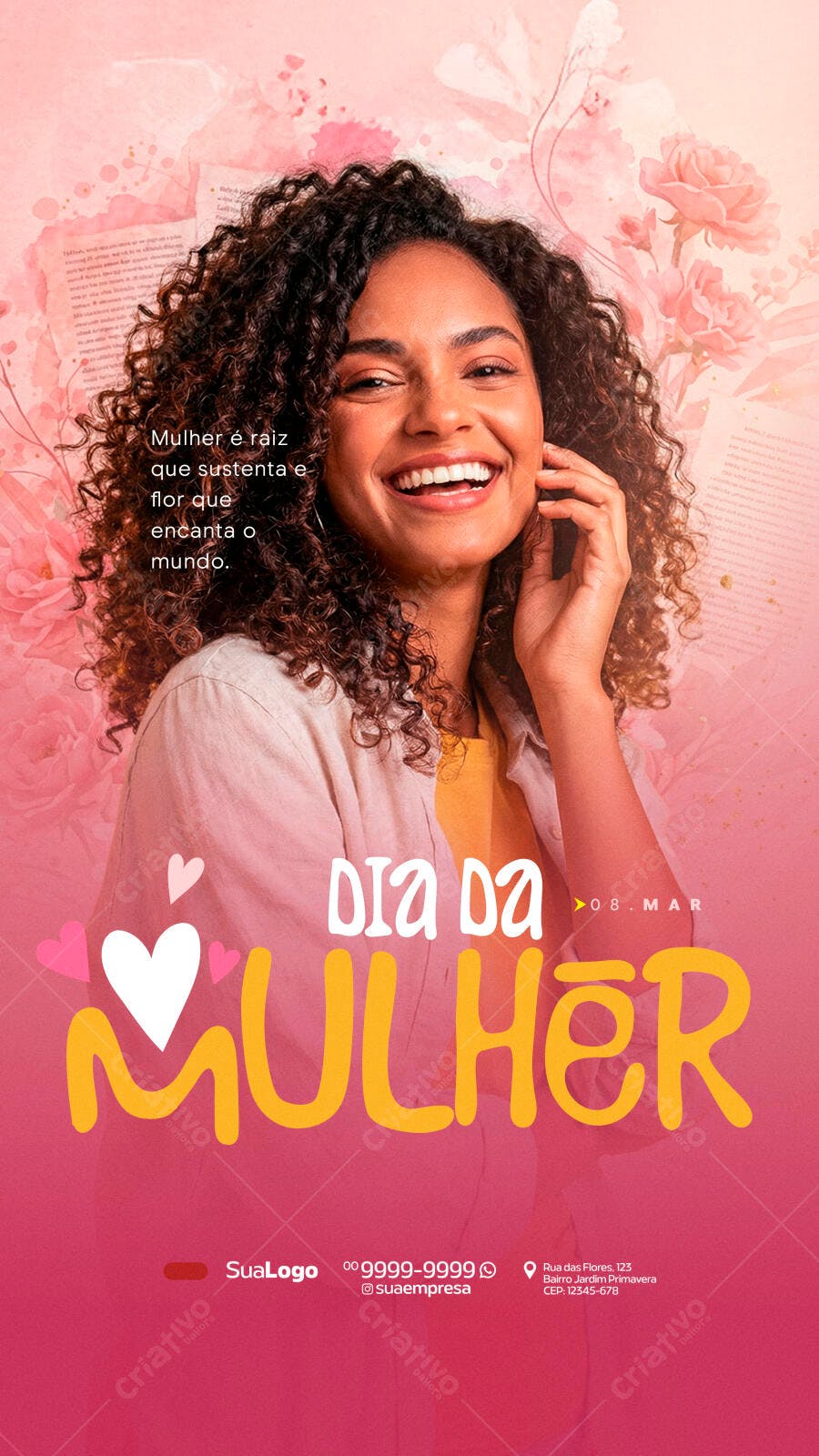 Story Dia da Mulher 8 de Março PSD Editável