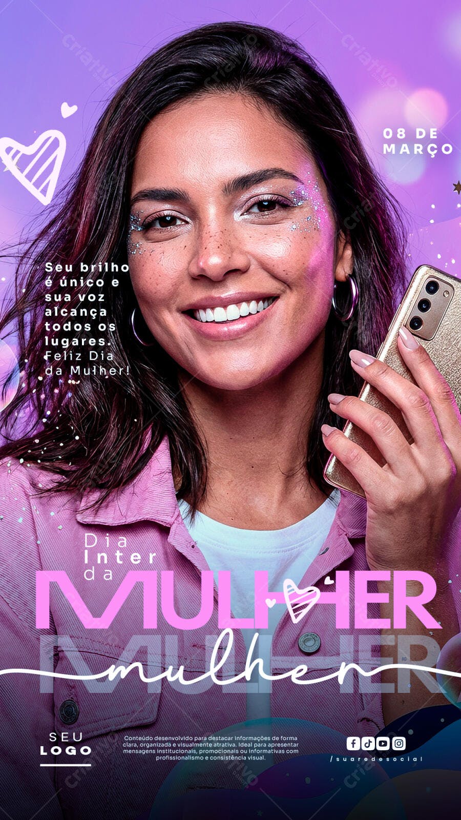 Story Dia da Mulher 8 de Março PSD Editável