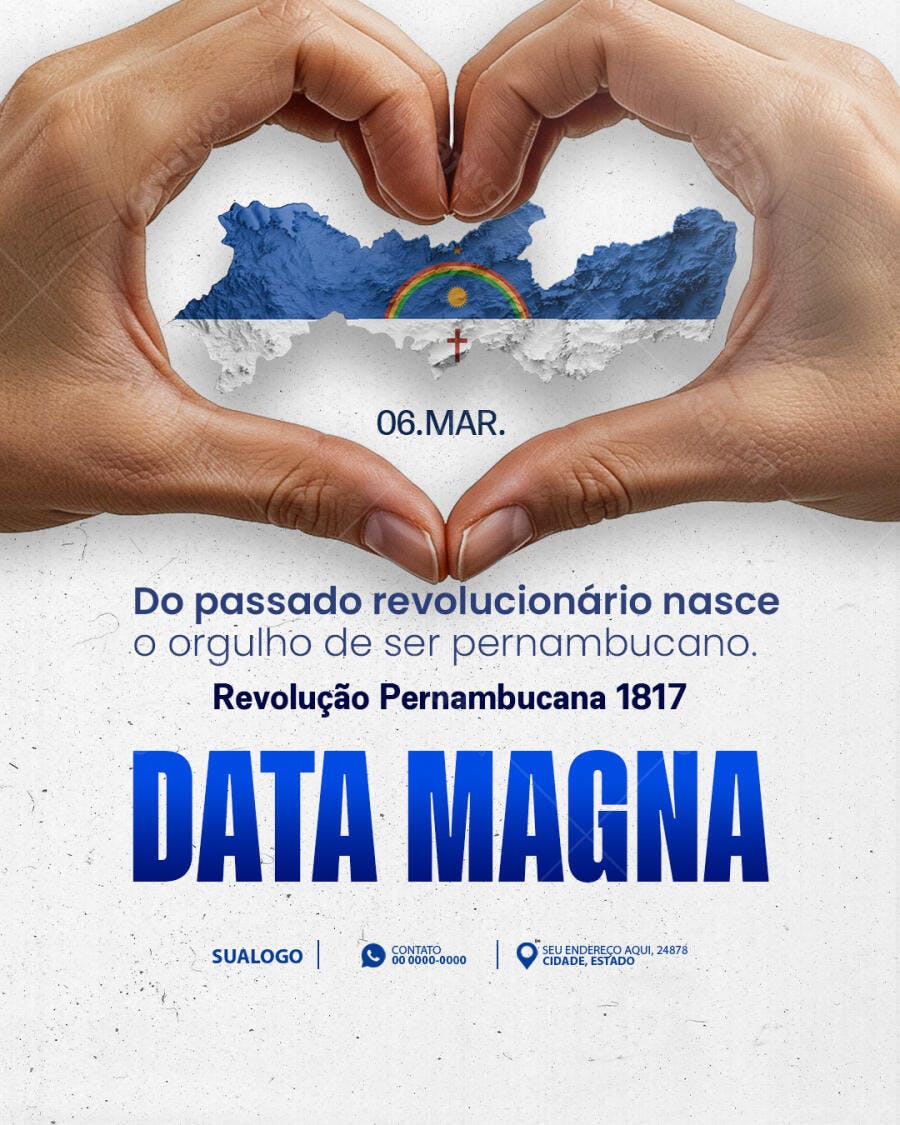 Post Instagram Revolução Pernambucana Data Magna PSD Editável