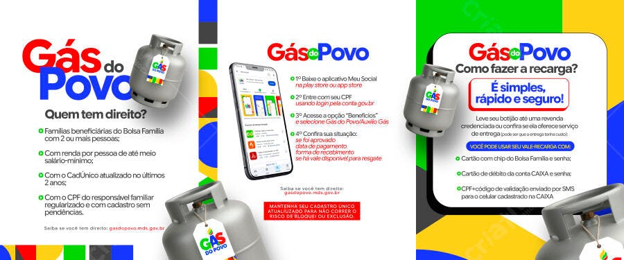 Post Redes Sociais Programa Gás do Povo PSD Editável