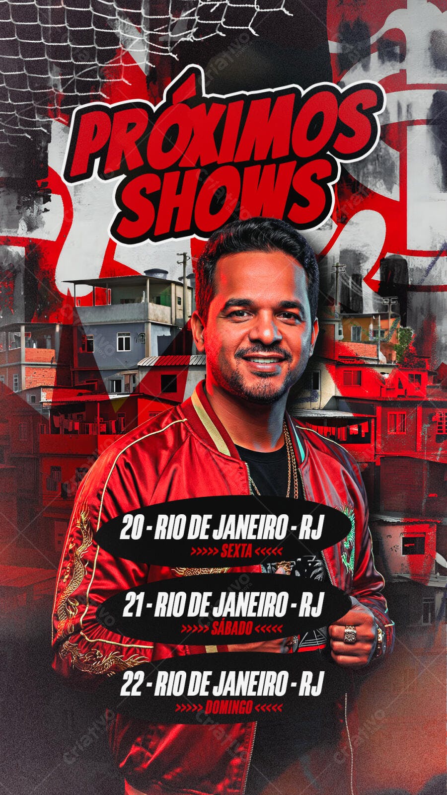 Story Instagram Próximos Shows Evento Musical PSD Editável