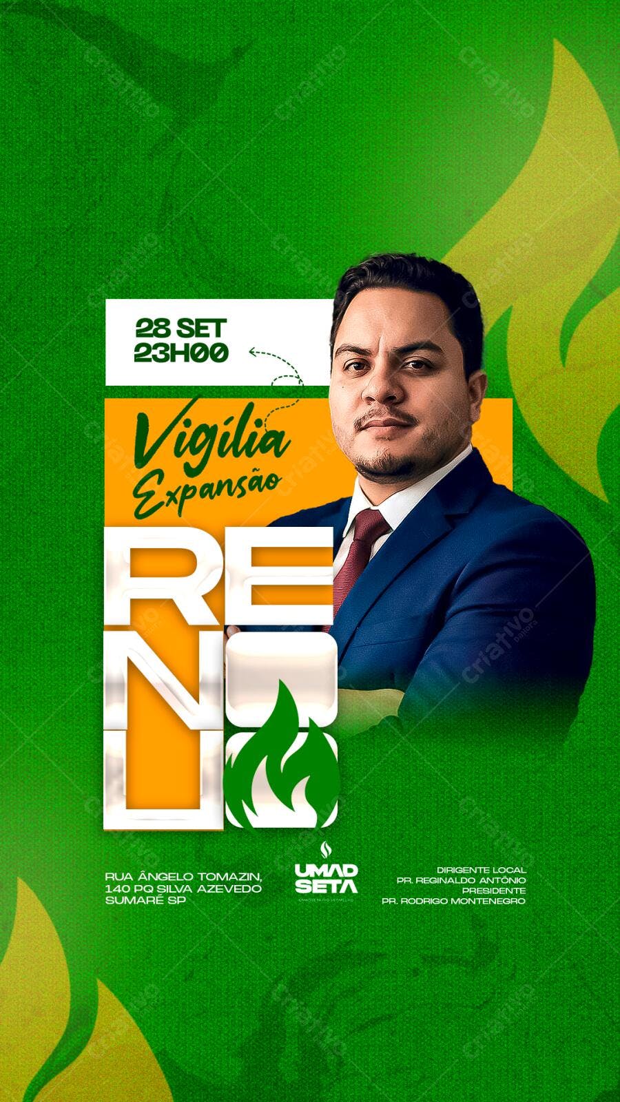 Post Instagram Vigília Expansão Igreja Setembro PSD Editável