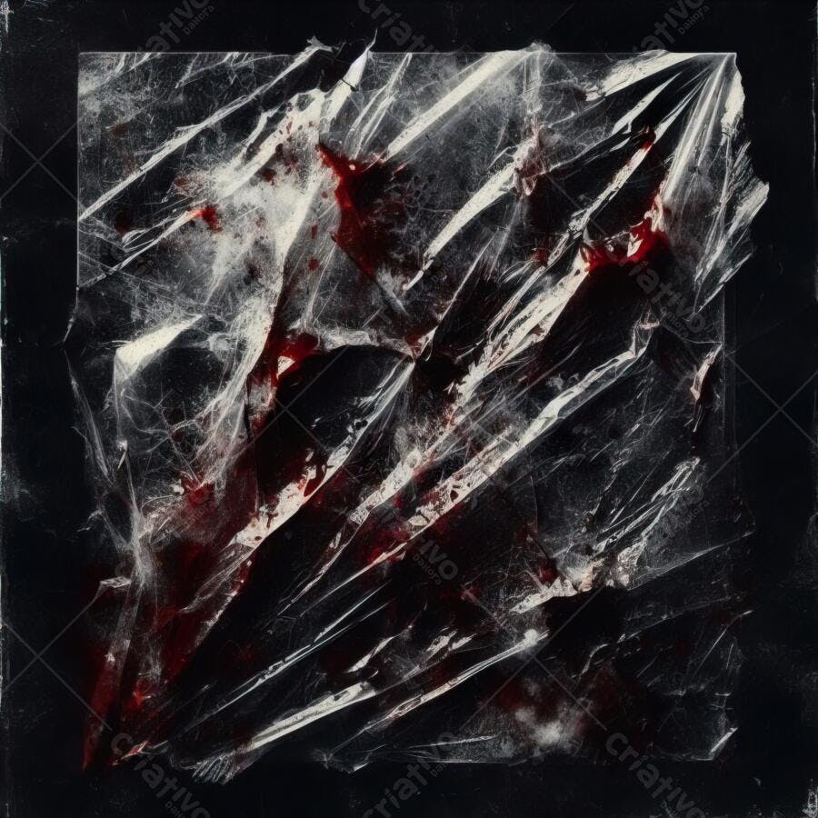 Textura Plástico Enrugado Sujo com Sangue para Halloween