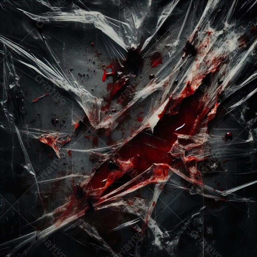 Textura Plástico Rasgado Sangue Halloween para Fundo Terror