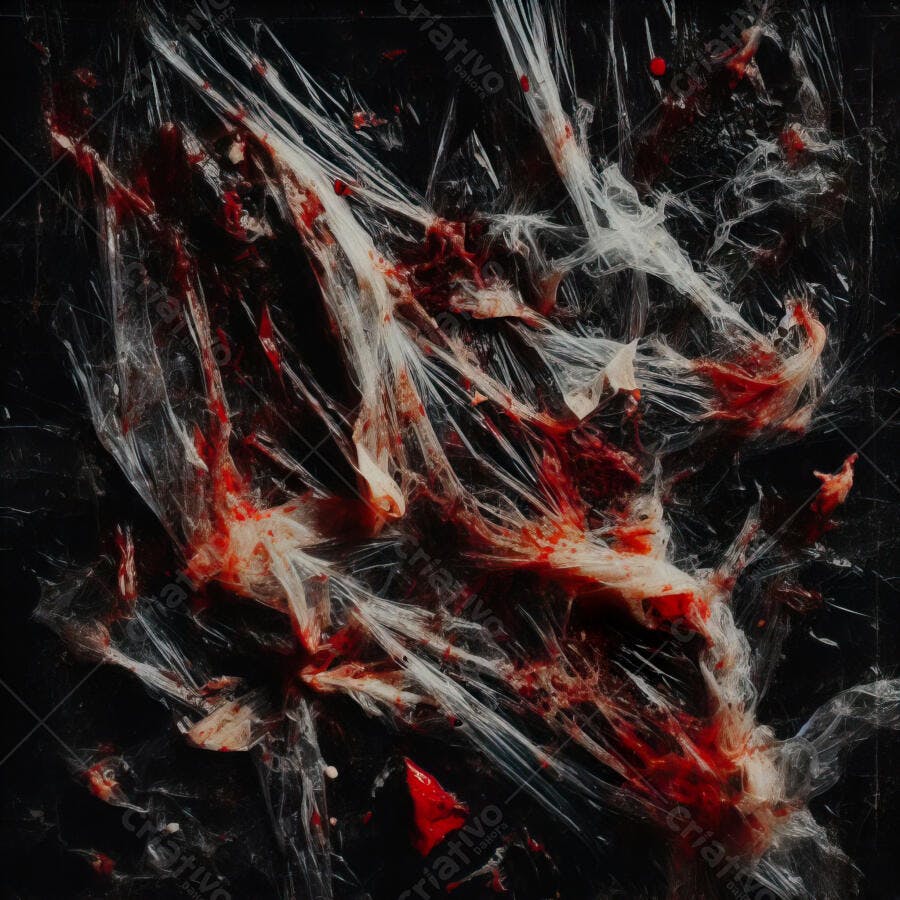 Textura Plástico Rasgado Sangue Vermelho para Halloween Horror