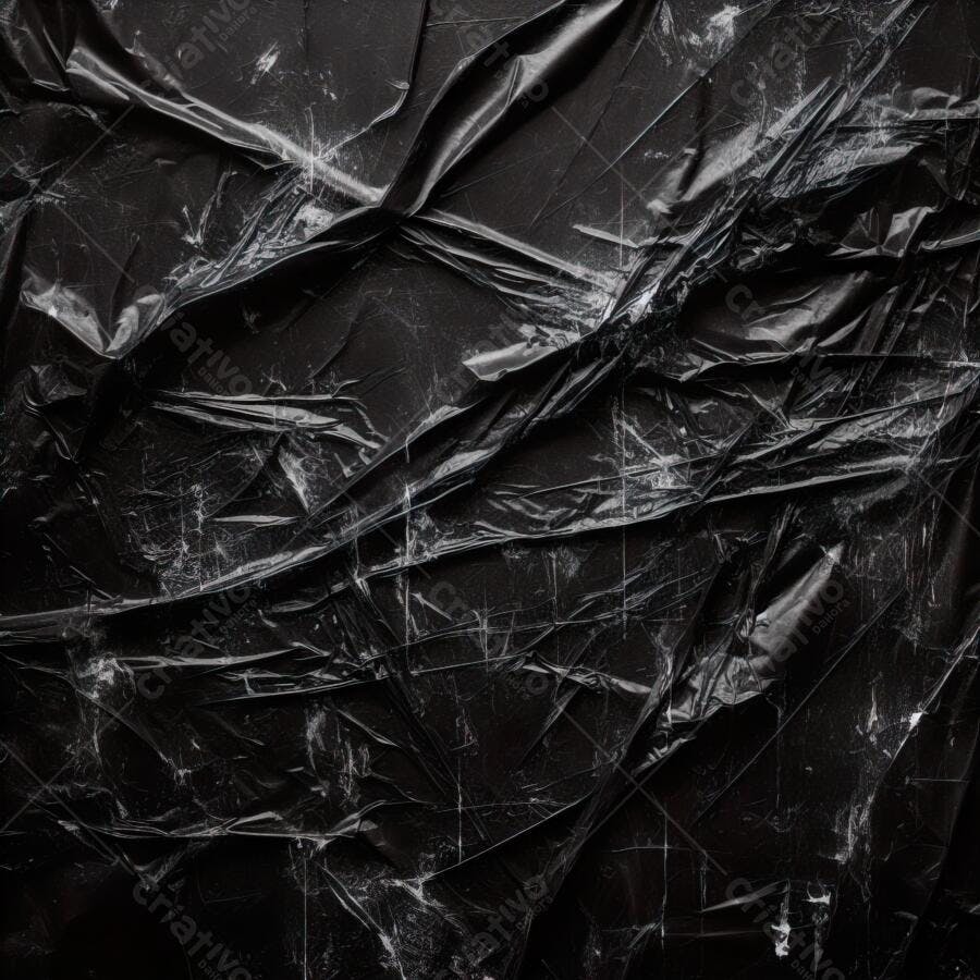 Textura Plástico Preto Amassado e Brilhante para Fundo