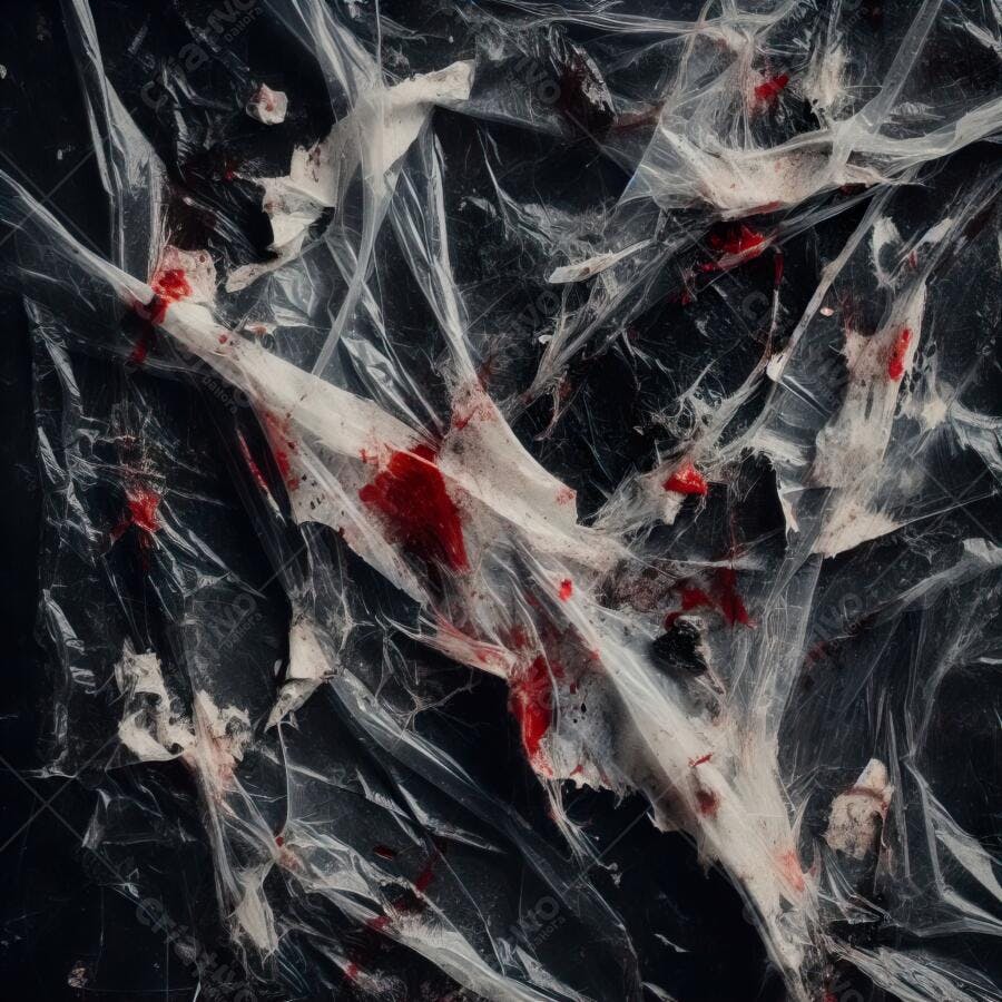 Textura Plástico Rasgado Sangrento Halloween para Fundo Terror