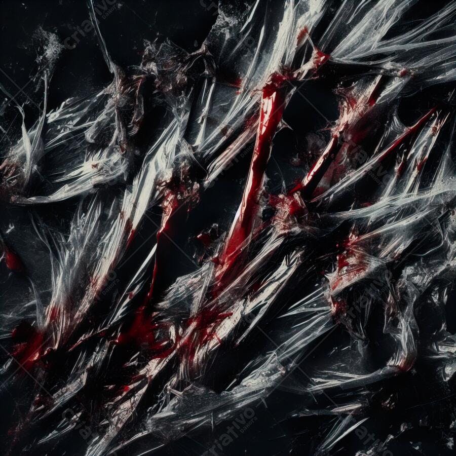 Textura Plástico Rasgado Sangue Escuro para Halloween