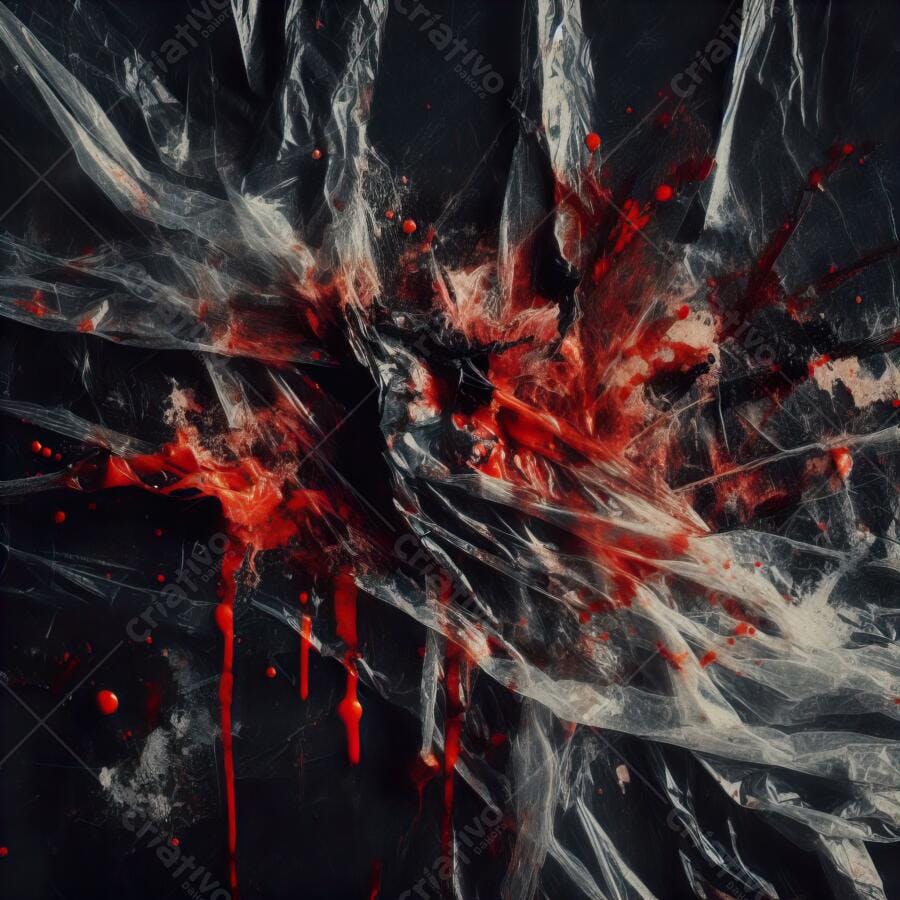 Textura Plástico Amassado Sangue Terror para Halloween
