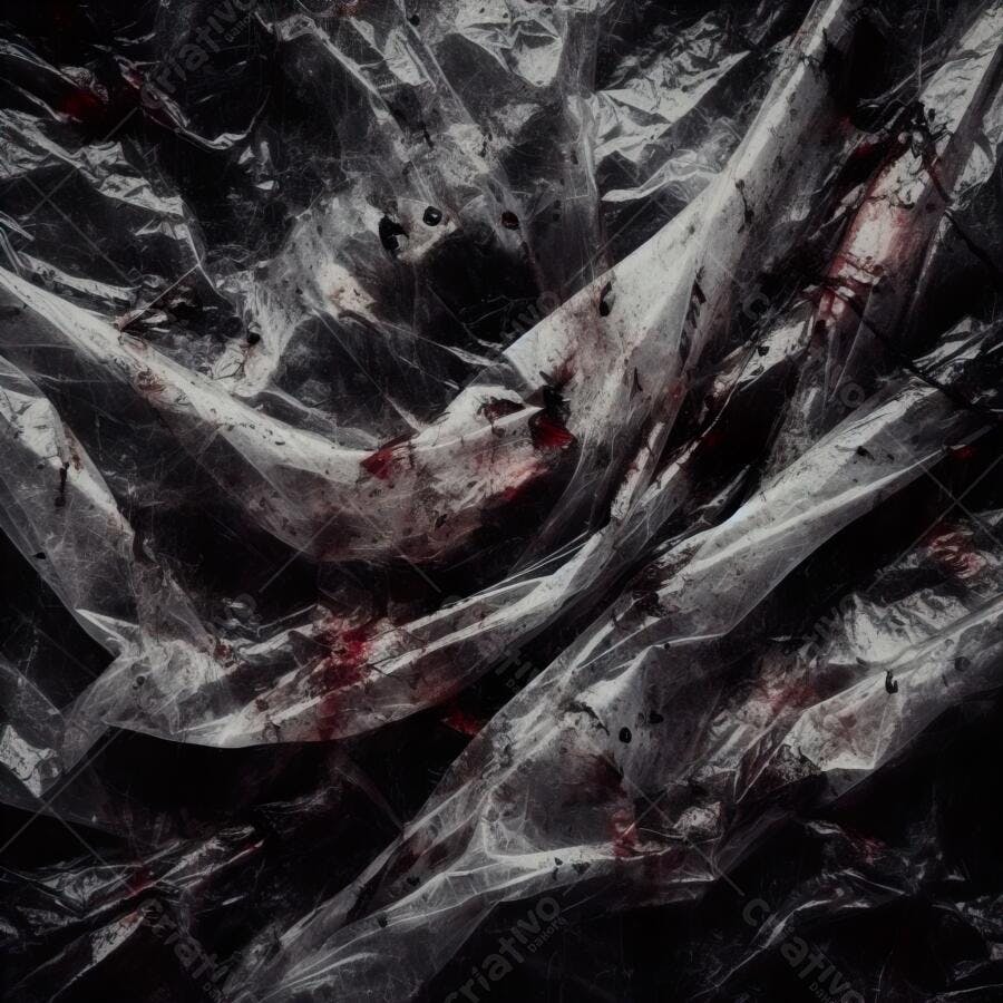 Textura Plástico Amassado Sujo com Sangue para Halloween