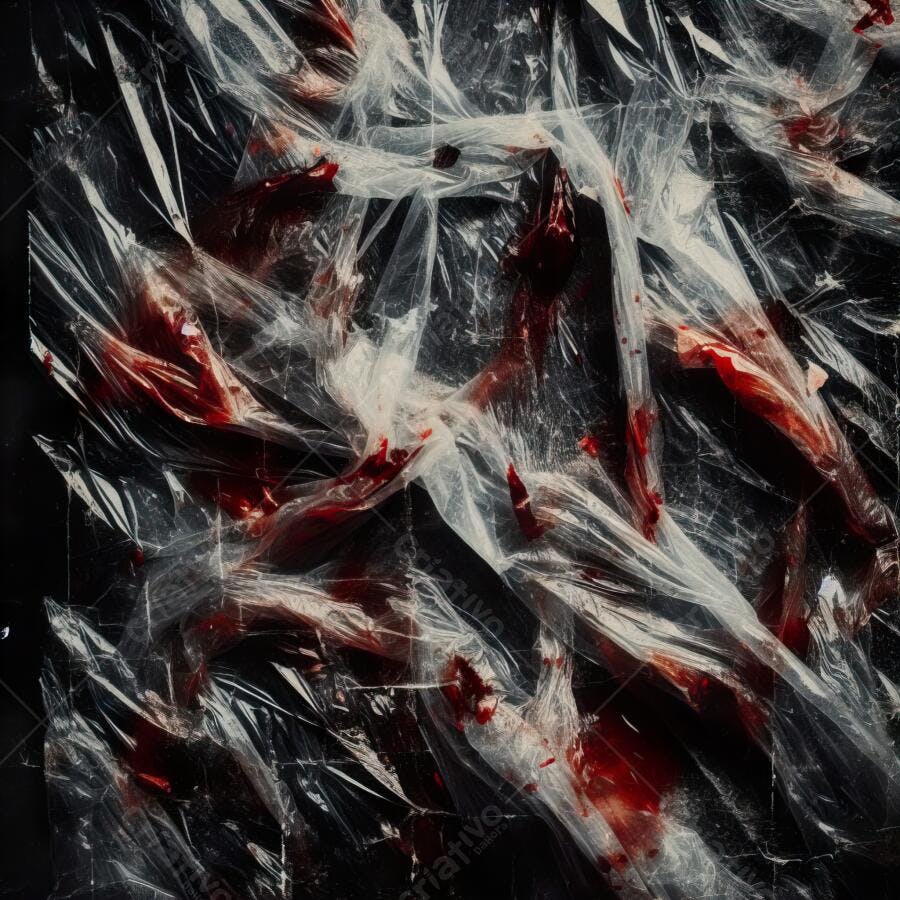 Textura Plástico Amassado Sangrento Escuro para Halloween