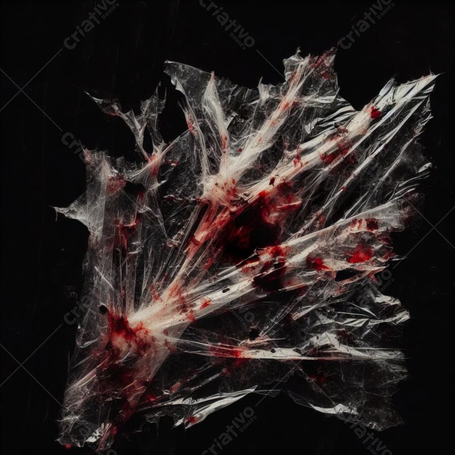 Textura Plástico Amassado Sangue Horror para Halloween
