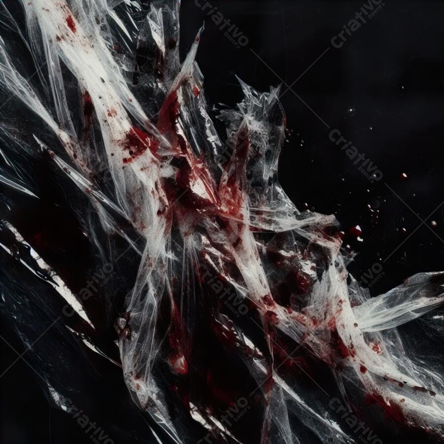 Textura Plástico Rasgado Sangue Halloween para Fundo Terror