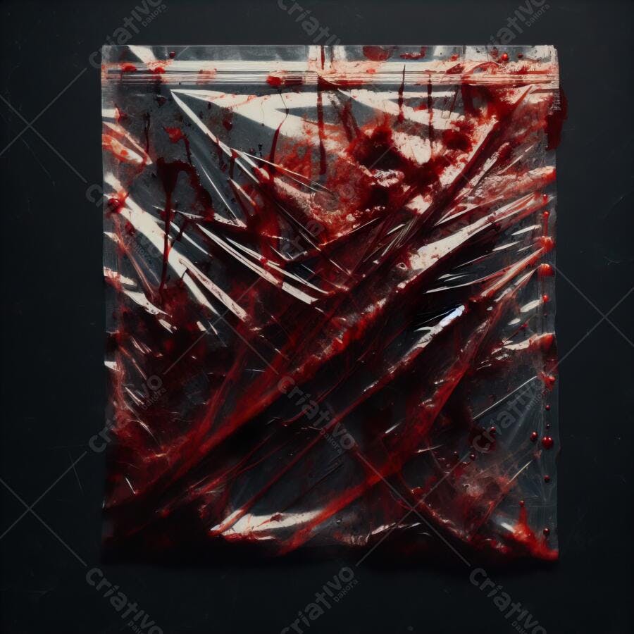 Textura Plástico Transparente Sujo de Sangue para Halloween