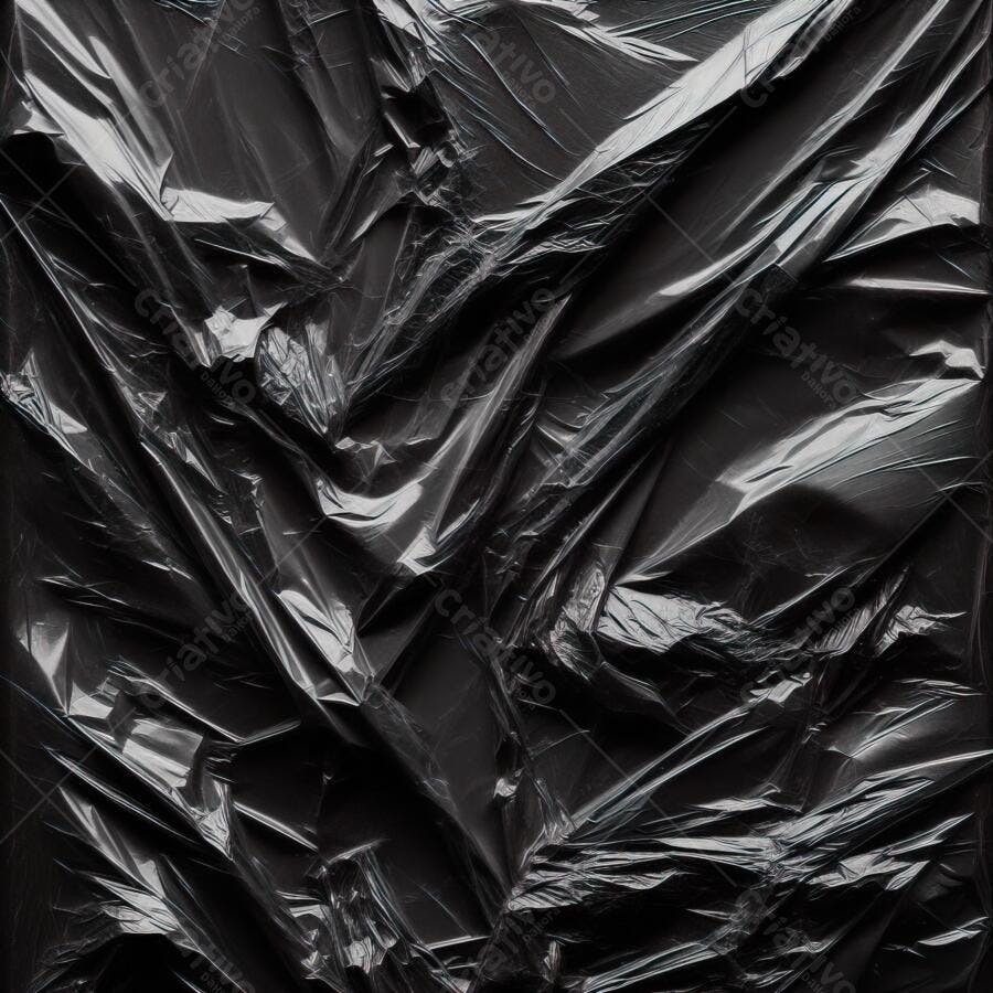 Textura Plástico Preto Amassado Brilhante para Fundo