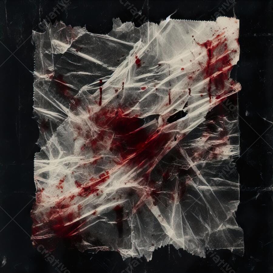 Textura Plástico Amassado Sangue para Halloween Terror