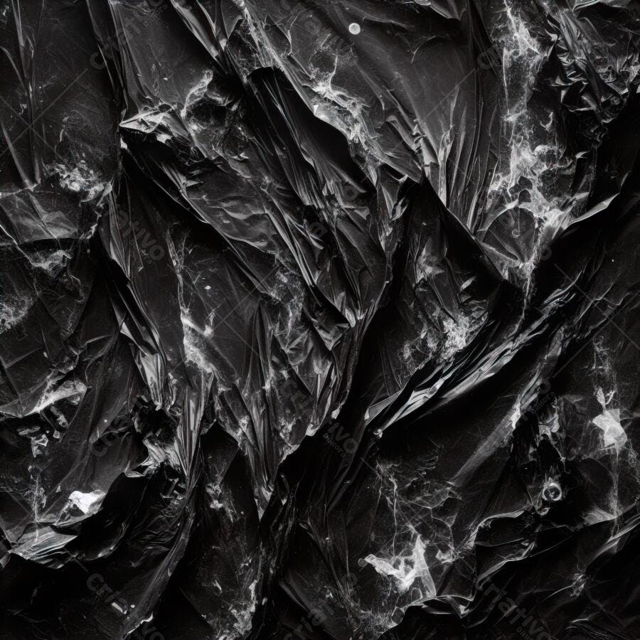 Textura Plástico Preto Amassado Brilhante Seamless para Fundo