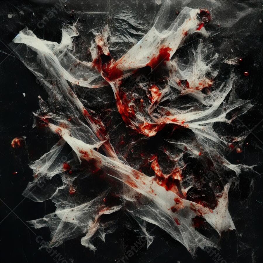 Textura Teia de Aranha Sangrenta Halloween para Fundo Terror