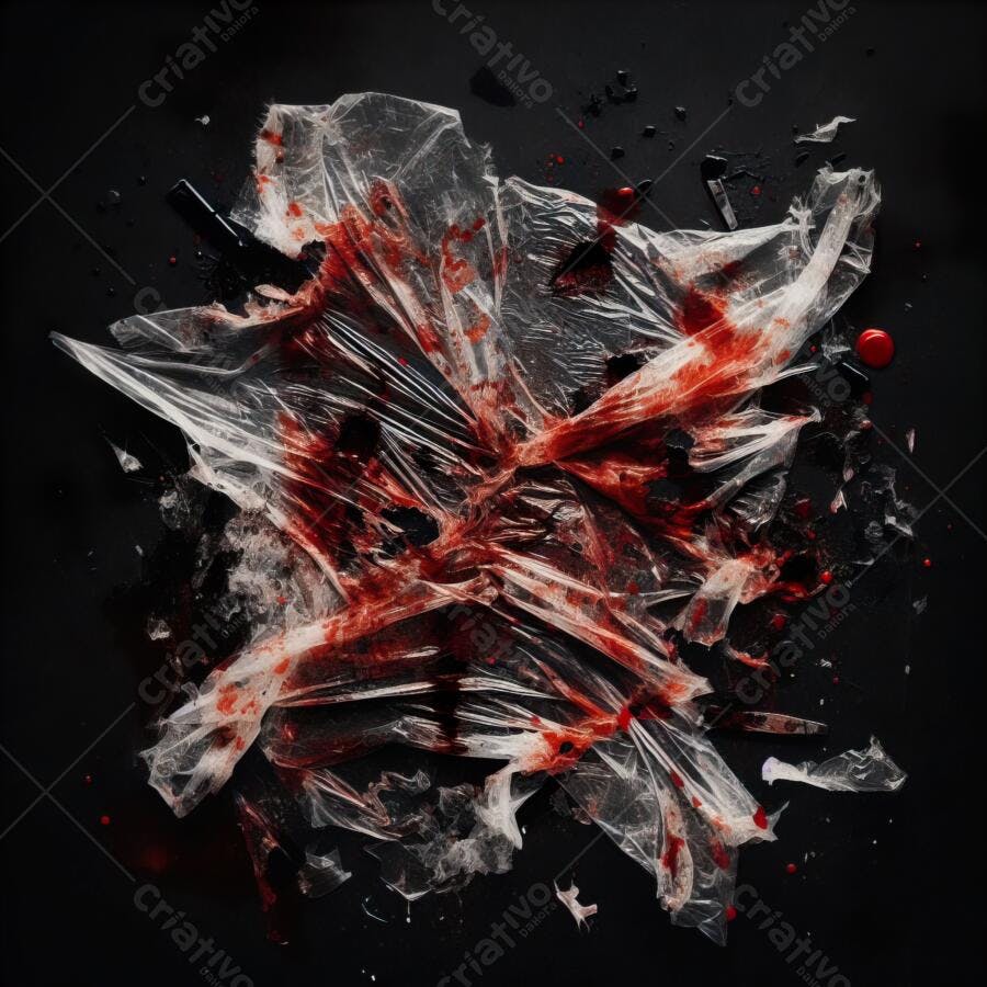 Textura Plástico Amassado Sangue Vermelho para Halloween
