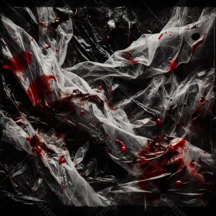 Textura Plástico Amassado Sangue Escuro para Halloween