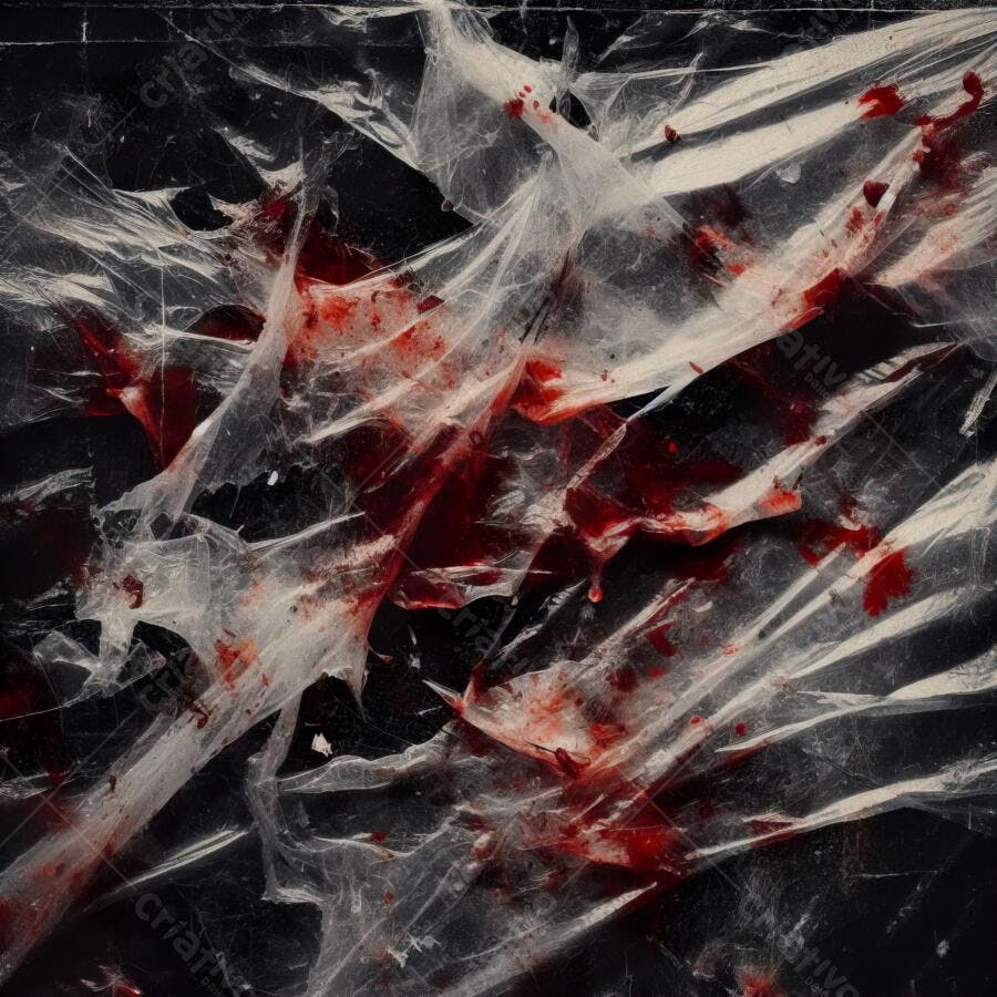 Textura Plástico Rasgado Sangue Vermelho para Halloween