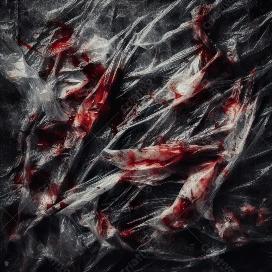 Textura Plástico Amassado Sangrento Escuro para Halloween