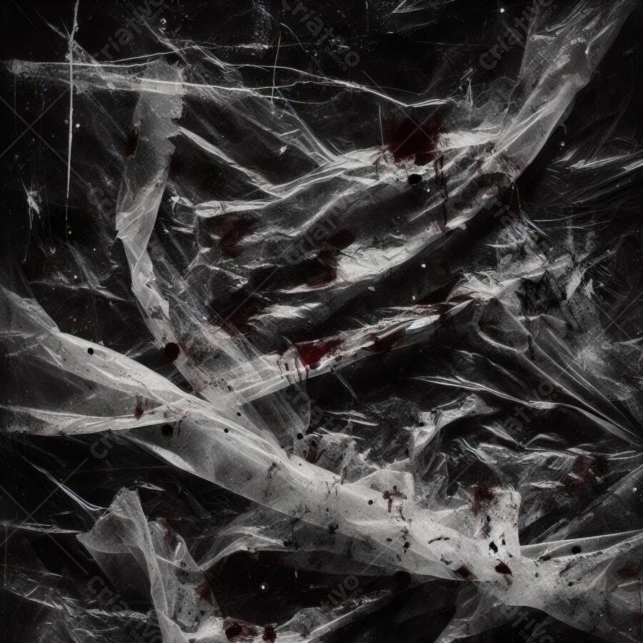 Textura Plástico Amassado Sujo com Sangue para Halloween