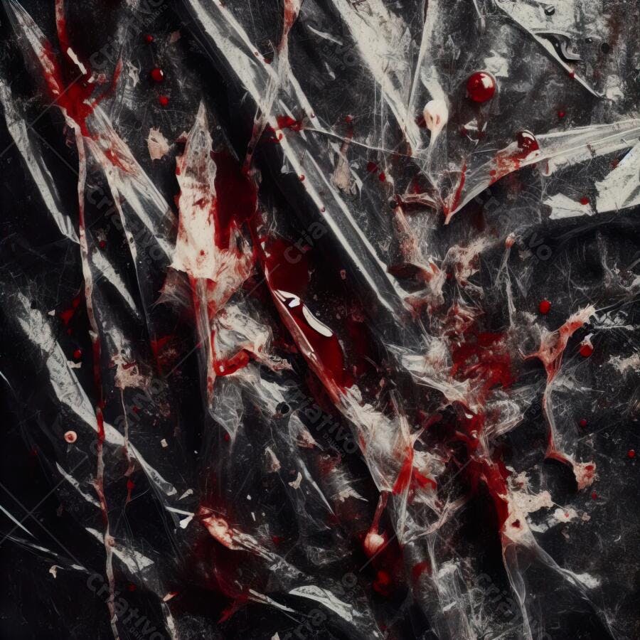 Textura Plástico Amassado com Sangue para Halloween