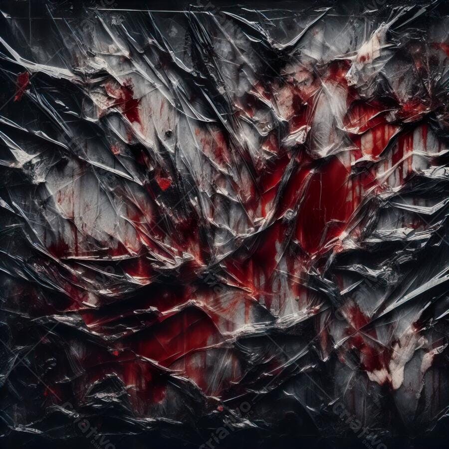 Textura Plástico Amassado Sangue Vermelho Escuro para Horror