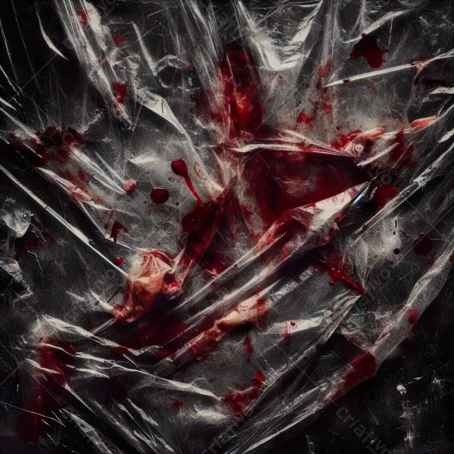 Textura Plástico Amassado Sangue Vermelho para Halloween