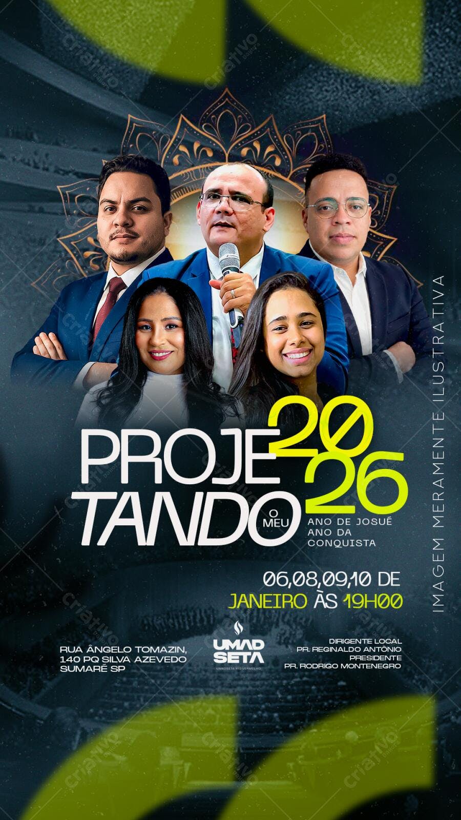 Post Instagram Evento Religioso Janeiro PSD Editável