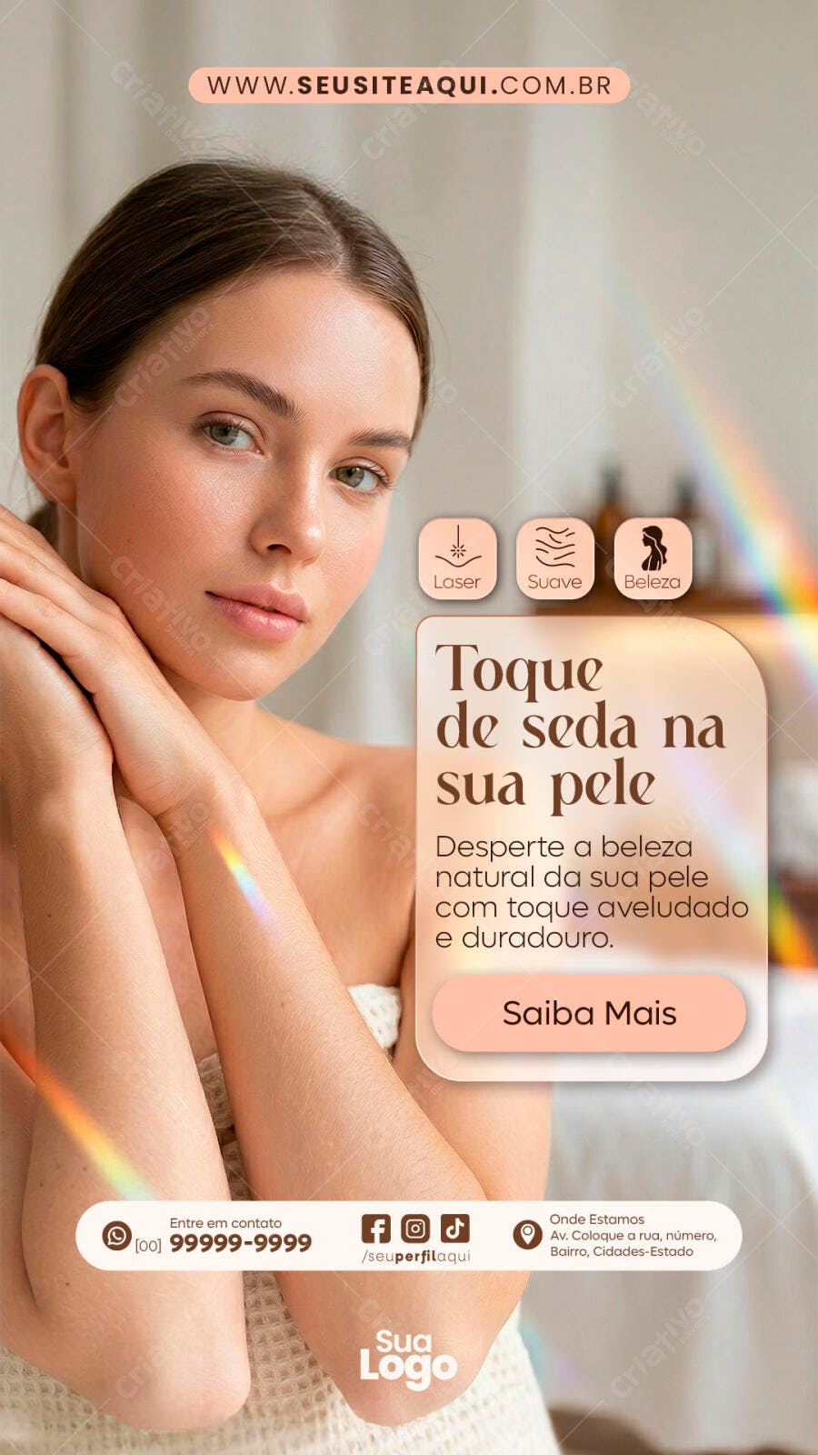 Story Instagram Estética Beleza Skincare PSD Editável
