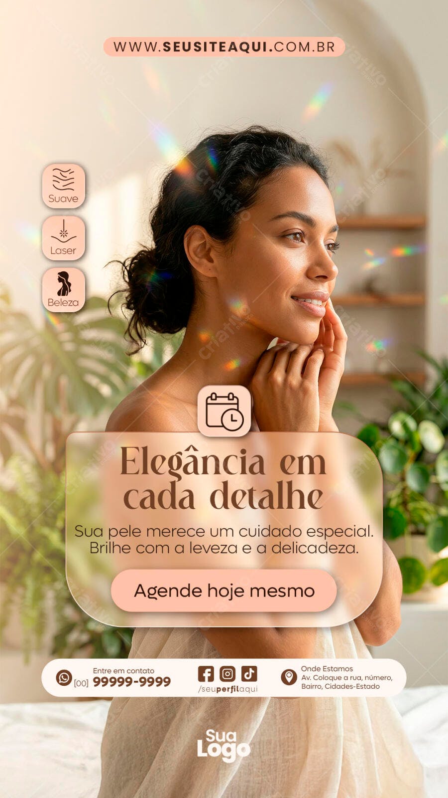 Story Instagram Estética Beleza Skincare PSD Editável