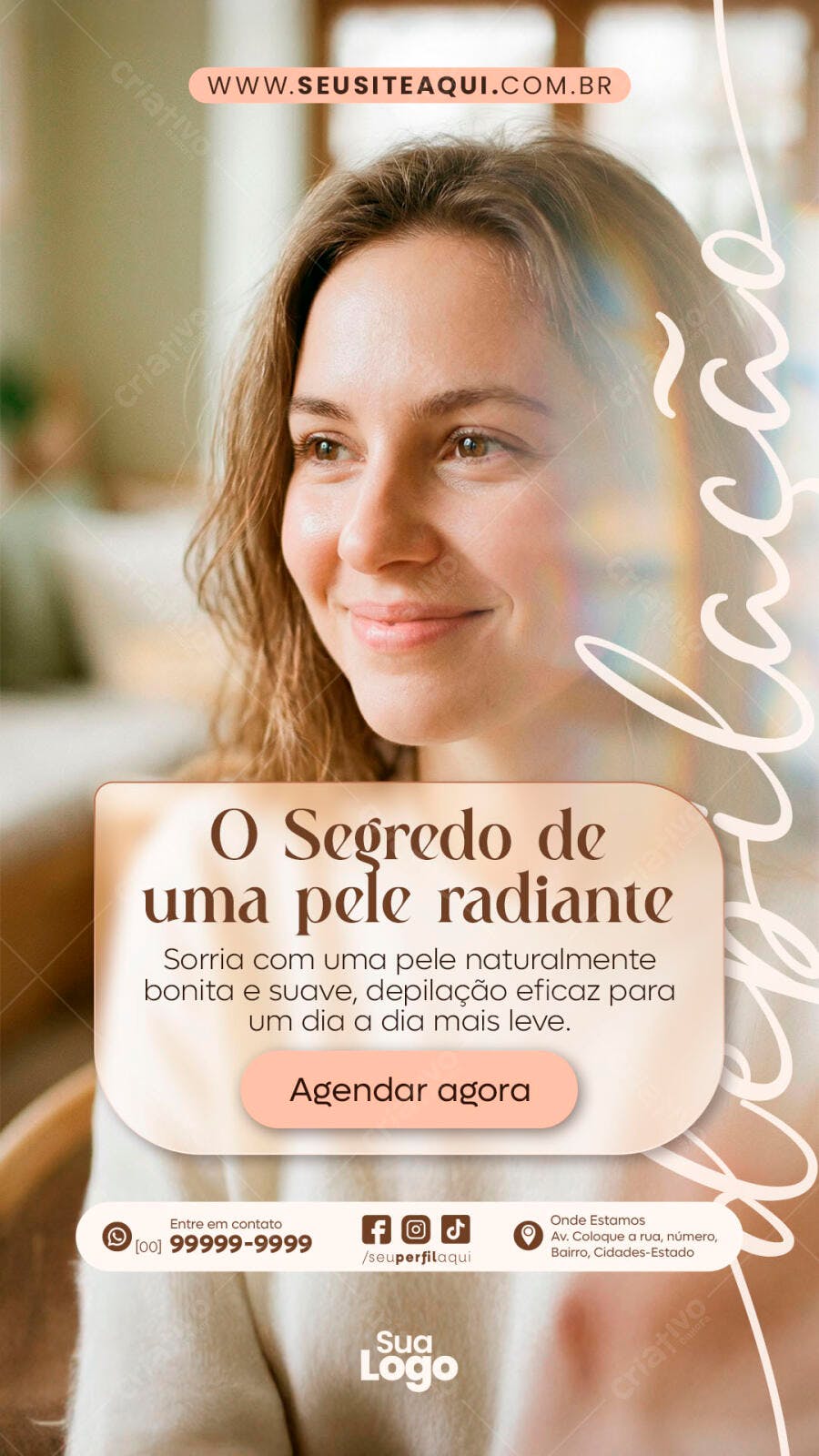 Story Instagram Estética Depilação PSD Editável