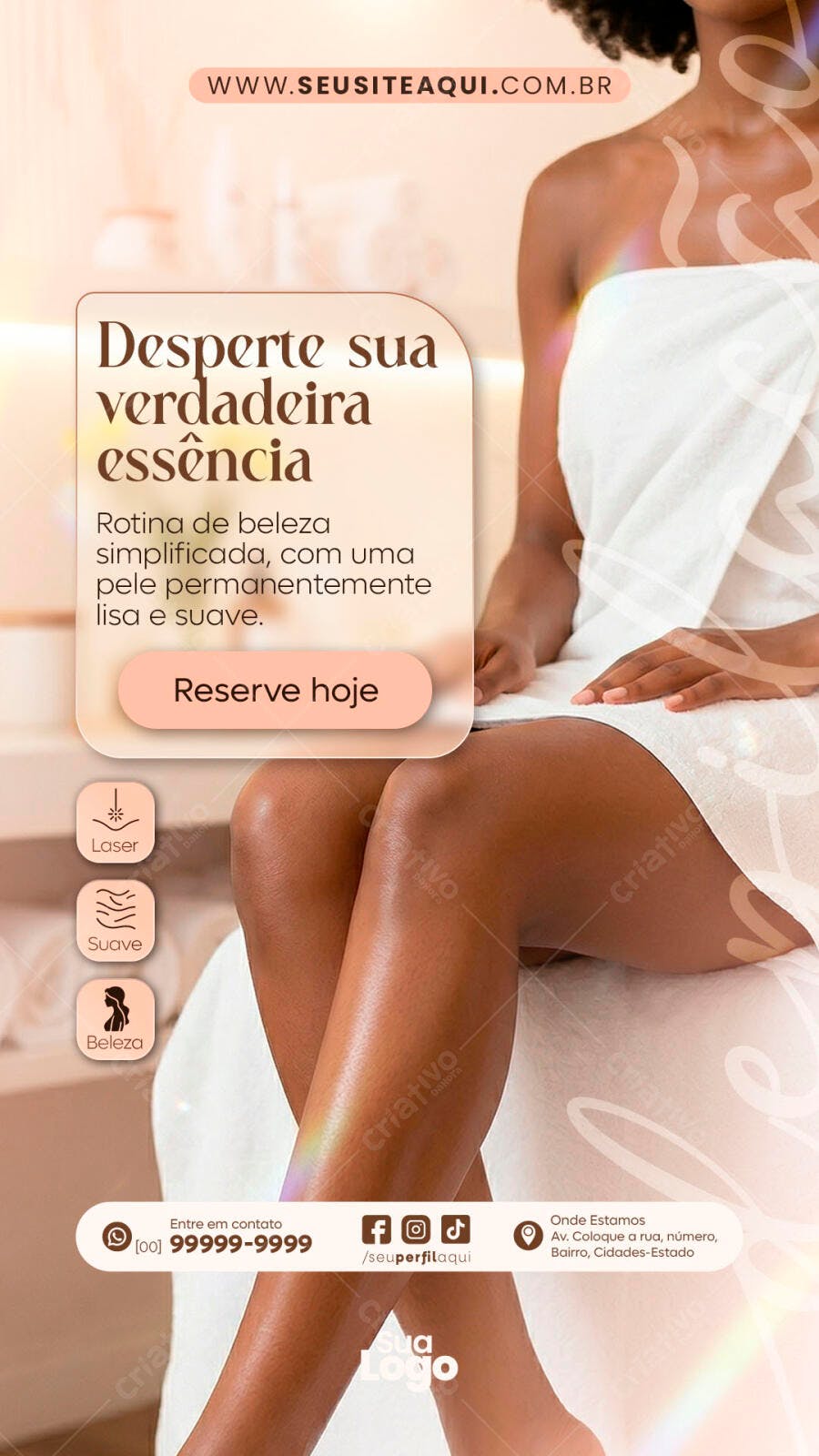 Story Instagram Depilação Laser Estética PSD Editável