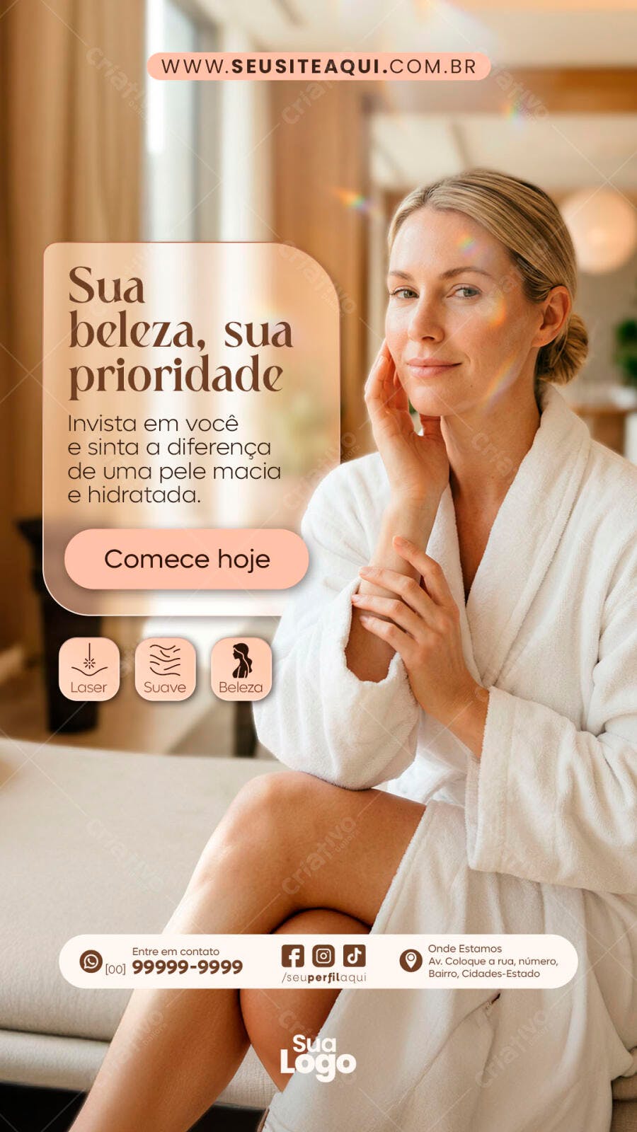 Story Instagram Clínica Estética Beleza PSD Editável