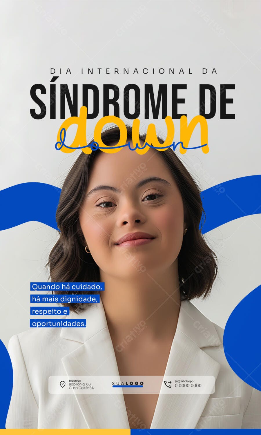 Post Dia Internacional da Síndrome de Down PSD Editável